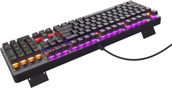 Клавиатура Оклик 970G Dark Knight механическая черный/серебристый USB for gamer LED