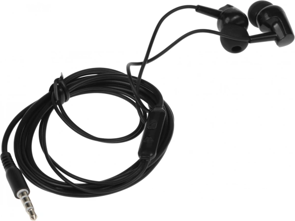 Гарнитура вкладыши Hoco M112 1.2м черный проводные