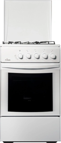 Плита Газовая Flama RG 24022 W белый реш.сталь