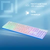 Клавиатура Оклик 550ML белый USB slim Multimedia LED