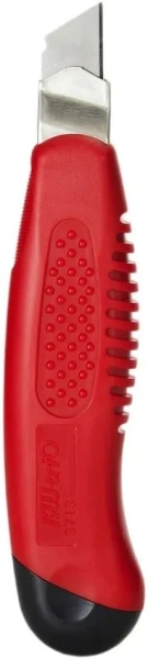 Нож канцелярский Kw-Trio 3713 шир.лез.18мм усиленный 2 сменных лезвия металл ассорти блистер