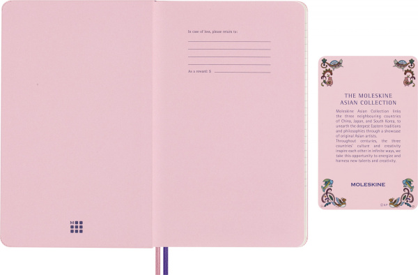 Блокнот Moleskine LE SAKURA Large 130х210мм обложка текстиль 176стр. линейка ассорти Momoko Sakura