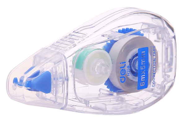 Лента коррект. Deli EH21801 6мх5мм прозрачный корпус белый блистер