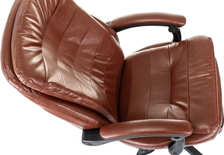 Кресло руководителя Бюрократ T-9950MSG-F коричневый эко.кожа крестов. пластик подст.для ног