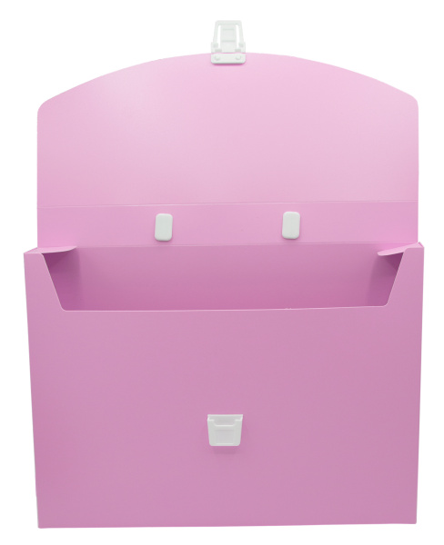 Портфель Бюрократ Pastel PASTPP01PINK 1 отдел. A4 пластик 0.7мм розовый