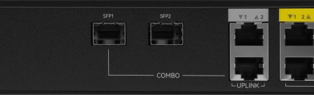 Коммутатор Netis P124GH (L2) 24x100Мбит/с 2x1Гбит/с 1xКомбо(1000BASE-T/SFP) 1SFP 24PoE 24PoE+ 360W н
