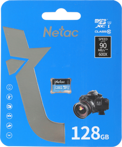 Флеш карта microSDXC 128Gb Class10 Netac NT02P500STN-128G-S P500 w/o adapter