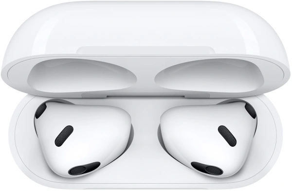 Гарнитура вкладыши Apple AirPods 3 A2565/A2564/A2897 Lightning белый беспроводные bluetooth в ушной раковине (MPNY3CH/A)