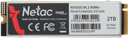 Накопитель SSD Netac PCI-E 4.0 x4 2Tb NT01NV5000-2T0-E4X NV5000 M.2 2280