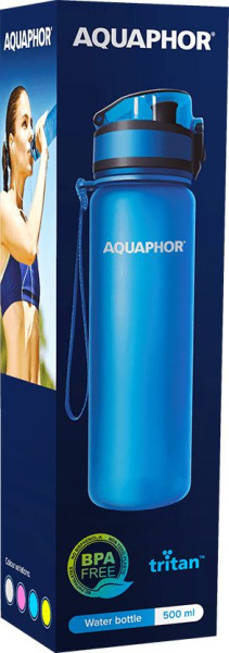 Водоочиститель Аквафор Бутылка синий 0.5л.
