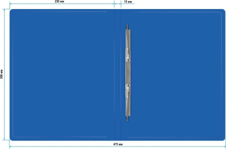 Папка метал.пруж.скоросш. Buro -ECB04PBLUE A4 пластик 0.5мм синий