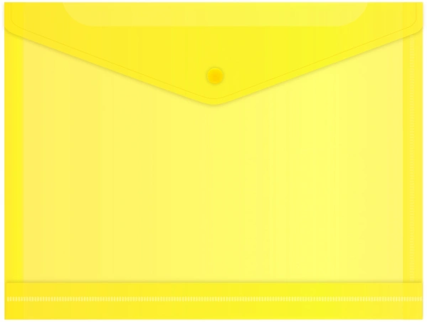 Конверт на кнопке Бюрократ -PK860/1 A4 гориз. расшир. пластик 0.18мм ассорти