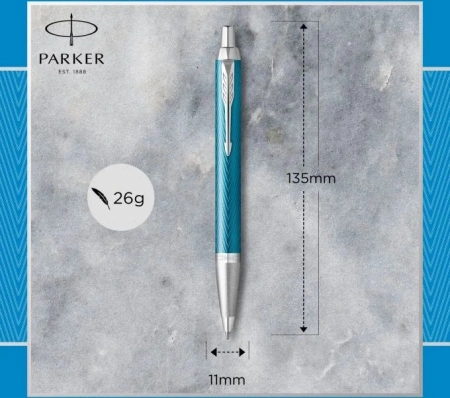 Ручка шариков. Parker IM Premium K318 (CW2143645) Blue Grey CT M син. черн. подар.кор.