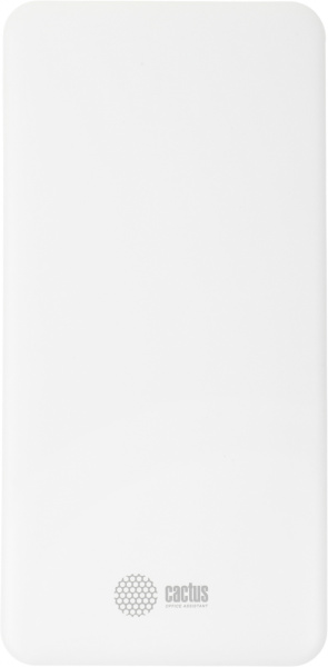Мобильный аккумулятор Cactus CS-PBFSKT-10000 10000mAh 2.1A 2xUSB-A/USB-C белый