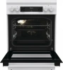 Плита Комбинированная Gorenje GKS6C71WF белый (металлическая крышка) реш.чугун