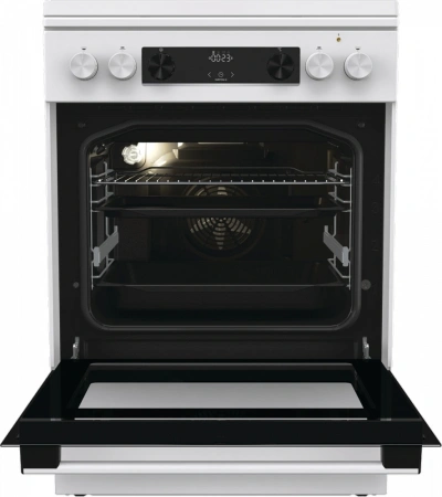 Плита Комбинированная Gorenje GKS6C71WF белый (металлическая крышка) реш.чугун