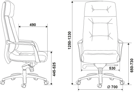 Кресло руководителя Бюрократ _DAO белый кожа крестов. алюминий