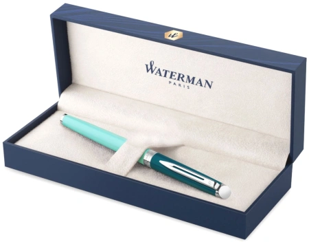 Ручка перьев. Waterman Hemisphere Colour Blocking (2190122) Green CT сталь нержавеющая F подар.кор.