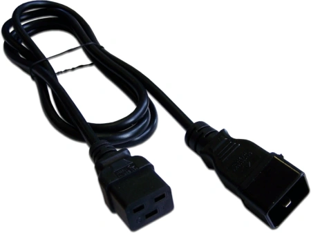 Шнур питания Lanmaster LAN-PP19/20-0.5-BK C19-C20 проводник.:3x1.5мм2 0.5м 250В 16А черный