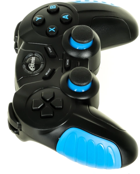 Геймпад Ritmix GP-022WPS черный/синий USB Беспроводной виброотдача обратная связь