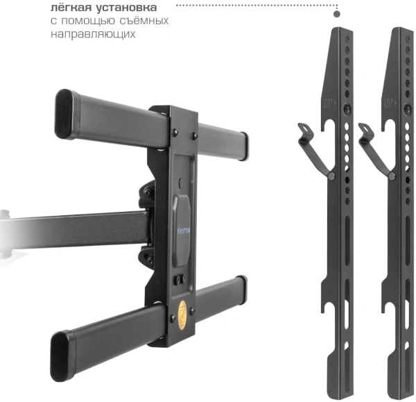 Кронштейн для телевизора Kromax DIX-30 черный 1532"-65" макс.60кг настенный поворот и наклон