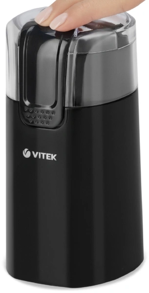 Кофемолка Vitek VT-7124 BK 150Вт сист.помол.:ротац.нож вместим.:60гр черный