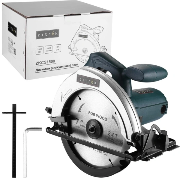 Циркулярная пила (дисковая) Zitrek ZKCS1500 1500Вт (ручная) D диска.:185мм (085-1305)