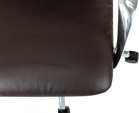 Кресло руководителя Бюрократ _VEGA коричневый кожа крестов. алюминий