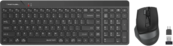 Клавиатура + мышь A4Tech Fstyler FG2400 Air2 клав:черный мышь:черный USB беспроводная slim (FG2400 A