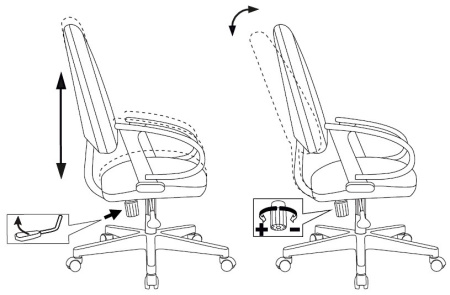 Кресло Бюрократ CH-300 черный 3C11 крестов. пластик