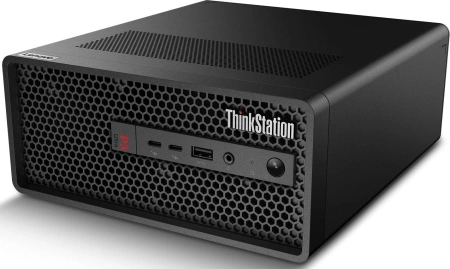 ПК Lenovo ThinkStation P3 Ultra SFF Core i9 14900K (3.2) 32Gb SSD1Tb UHDG 770 Windows 11 Professional 64 2.5xGbitEth+1xGbitEth 300W мышь клавиатура черный (30HBS63W00)