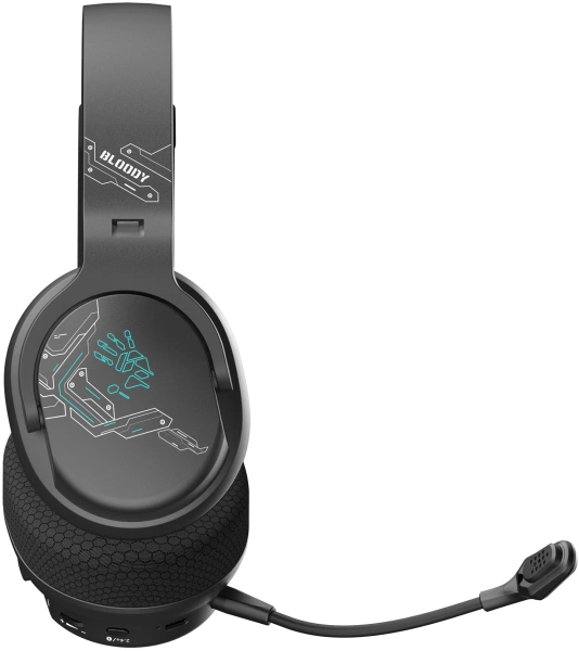 Наушники с микрофоном A4Tech Bloody GR370 черный мониторные BT/Radio/3.5mm (GR370)