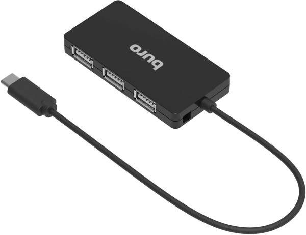Разветвитель USB-C Buro BPH-C-1730 4порт. черный (BU-USBC-HUB-4U21)