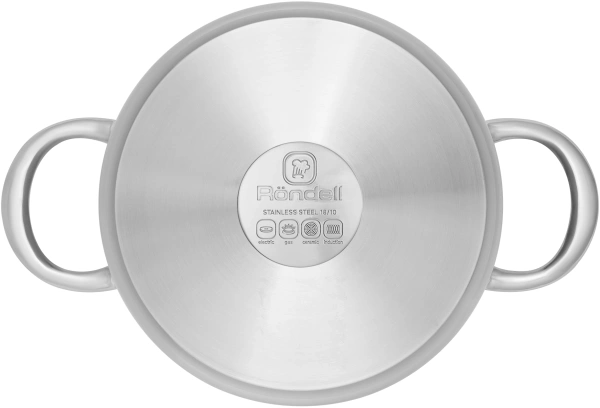 Кастрюля Rondell Merkur RDS-1224 5.1л. d=24см (с крышкой) стальной