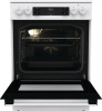 Плита Электрическая Gorenje GEC6C40WD белый стеклокерамика (без крышки)