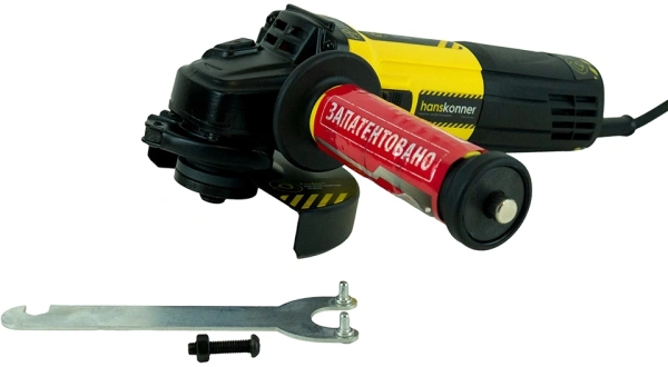 Углошлифовальная машина Hanskonner HAG9012TES 1100Вт 11000об/мин рез.шпин.:M22.2 d=125мм жестк.кейс