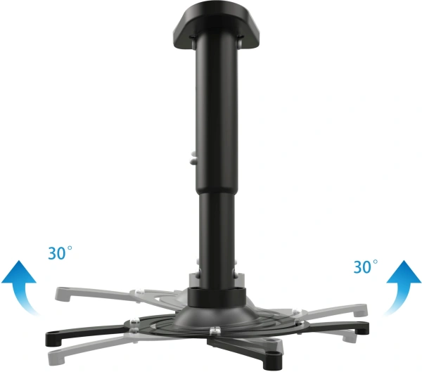 Кронштейн для проектора Cactus CS-VM-PR05M-BK черный макс.21кг потолочный поворот и наклон