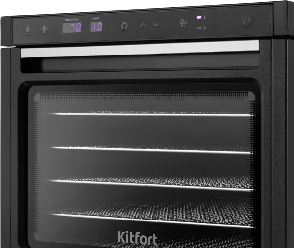 Сушка для фруктов и овощей Kitfort КТ-1962 6под. 1000Вт черный