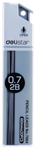 Грифель Deli E7004 0.7мм 2B туба