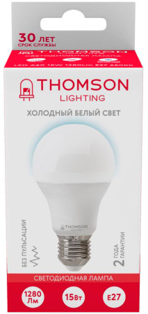 Лампа светодиодная Thomson TH-B2305 15Вт цок.:E27 груша 220B 6500K св.свеч.бел.хол. A60 (упак.:1шт)
