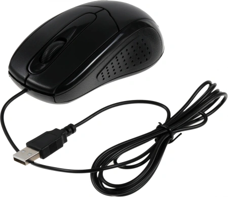 Мышь Оклик 305M черный оптическая (1000dpi) USB (3but)