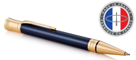 Ручка шариков. Parker Duofold K307 Prestige (1931373) Blue Chevron GT M черн. черн. подар.кор.