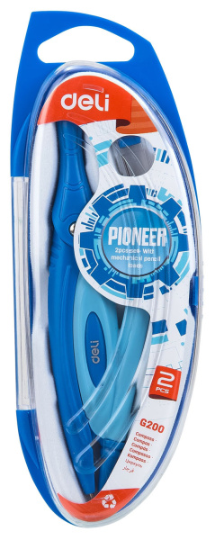 Циркуль Deli EG20002 в компл.:набор грифелей