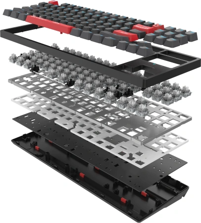 Клавиатура A4Tech Bloody AT87 механическая черный/красный USB for gamer LED (AT87)