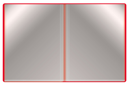 Папка с 100 прозр.вклад. Бюрократ -BPVN100RED A4 пластик 0.8мм торц.карм с бум. встав красный