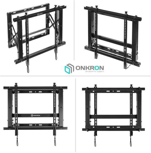 Кронштейн для телевизора Onkron PRO7M черный 40"-70" макс.45кг настенный наклонно-выдвижной