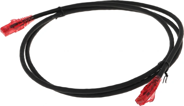Патч-корд Hyperline PC-LPM-UTP-RJ45-RJ45-C5e-1.5M-LSZH-BK PC-LPM-UTP-RJ45-RJ45-C5E-1.5M UTP RJ-45 вил.-вилка RJ-45 кат.5E 1.5м черный LSZH (уп.:1шт) 24AWG