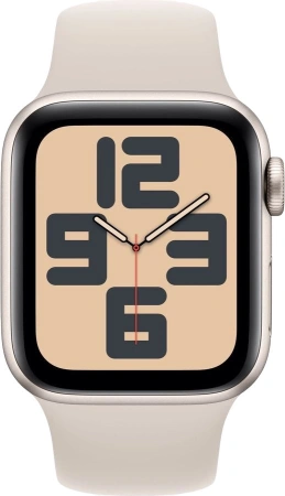 Смарт-часы Apple Watch SE 2024 A2722 40мм OLED корп.сияющая звезда Sport Band рем.сияющая звезда разм.брасл.:130-180мм (MXEF3LL/A)