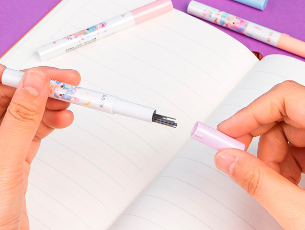 Грифель Deli S1373 0.5мм 2B пластик ассорти