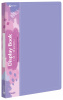 Папка с 20 прозр.вклад. Бюрократ Pastel PAST20VIO A4 пластик 0.5мм торц.карм с бум. встав фиолетовый
